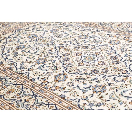 Tappeto Kashan Persia bianco azzurro 193x308