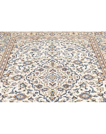 Tappeto Kashan Persia bianco azzurro 193x308