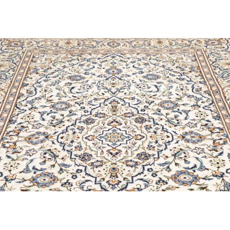 Tappeto Kashan Persia bianco azzurro 193x308