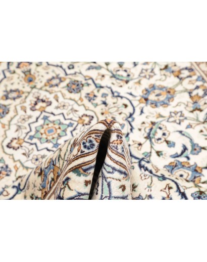 Tappeto Kashan Persia bianco azzurro 193x308