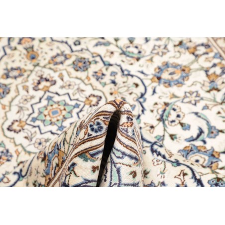Tappeto Kashan Persia bianco azzurro 193x308