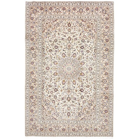 Tappeto Kashan Persia bianco grigio 200x305