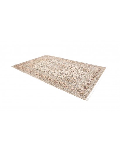 Tappeto Kashan Persia bianco grigio 200x305
