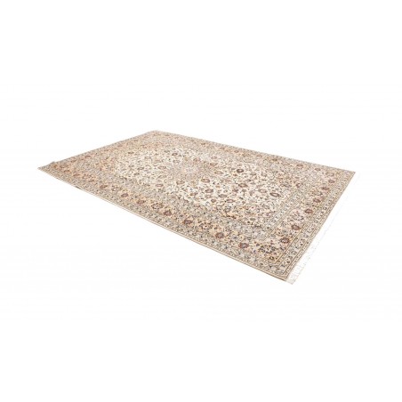Tappeto Kashan Persia bianco grigio 200x305