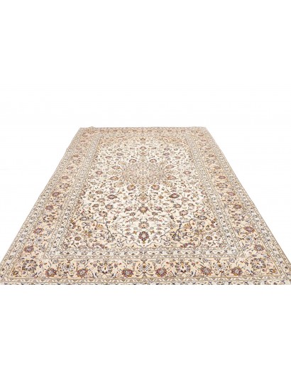 Tappeto Kashan Persia bianco grigio 200x305