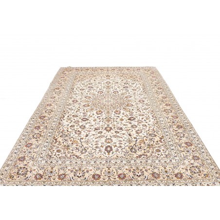 Tappeto Kashan Persia bianco grigio 200x305