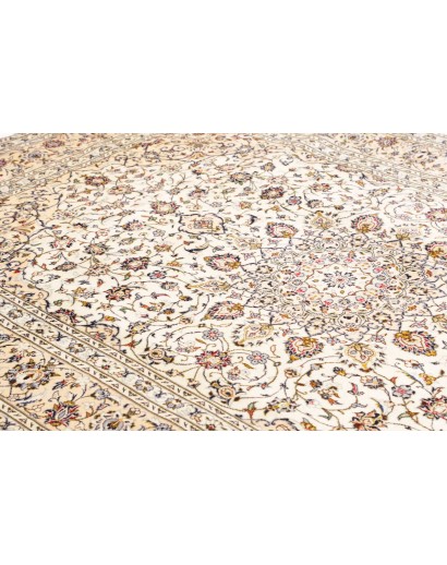 Tappeto Kashan Persia bianco grigio 200x305