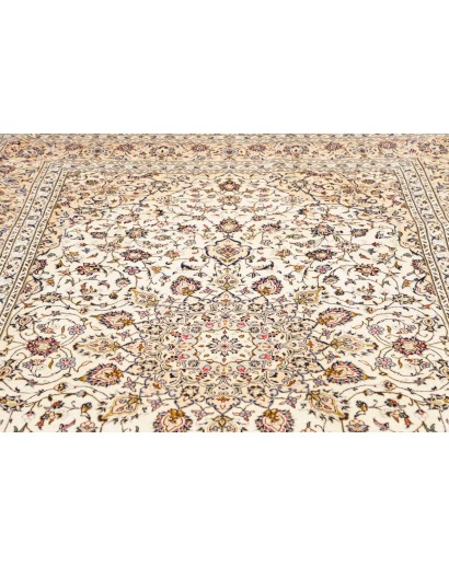 Tappeto Kashan Persia bianco grigio 200x305