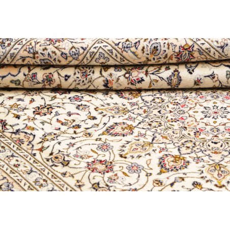 Tappeto Kashan Persia bianco grigio 200x305
