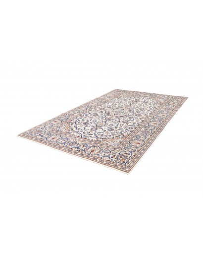 Tappeto Kashan Persia bianco marrone 196x300