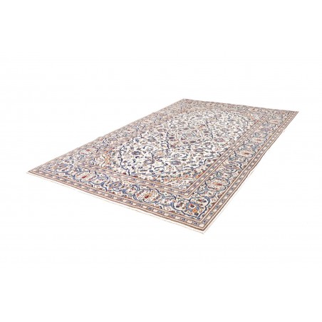 Tappeto Kashan Persia bianco marrone 196x300
