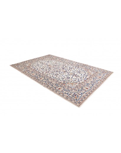 Tappeto Kashan Persia bianco marrone 196x300
