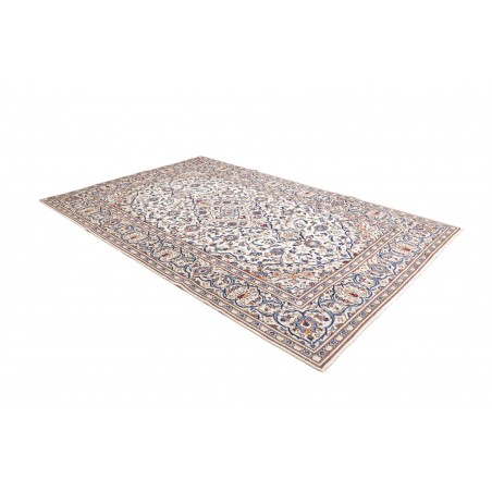 Tappeto Kashan Persia bianco marrone 196x300