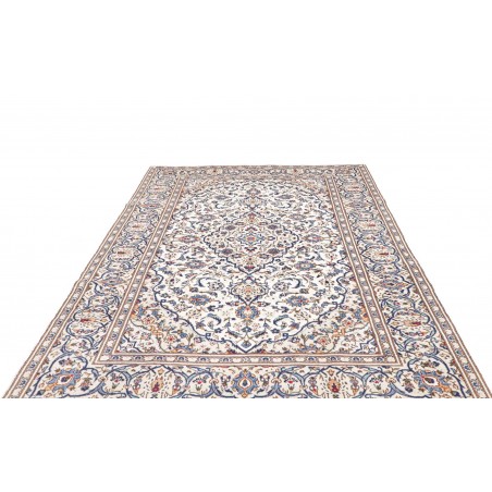 Tappeto Kashan Persia bianco marrone 196x300