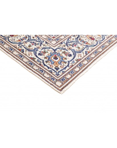 Tappeto Kashan Persia bianco marrone 196x300