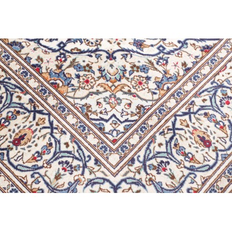 Tappeto Kashan Persia bianco marrone 196x300