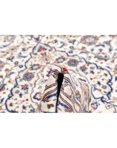 Tappeto Kashan Persia bianco marrone 196x300