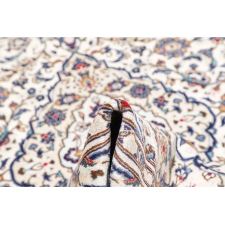 Tappeto Kashan Persia bianco marrone 196x300