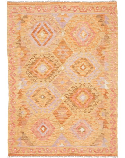 Tappeto Kilim Afghanistan marrone bianco 125x175