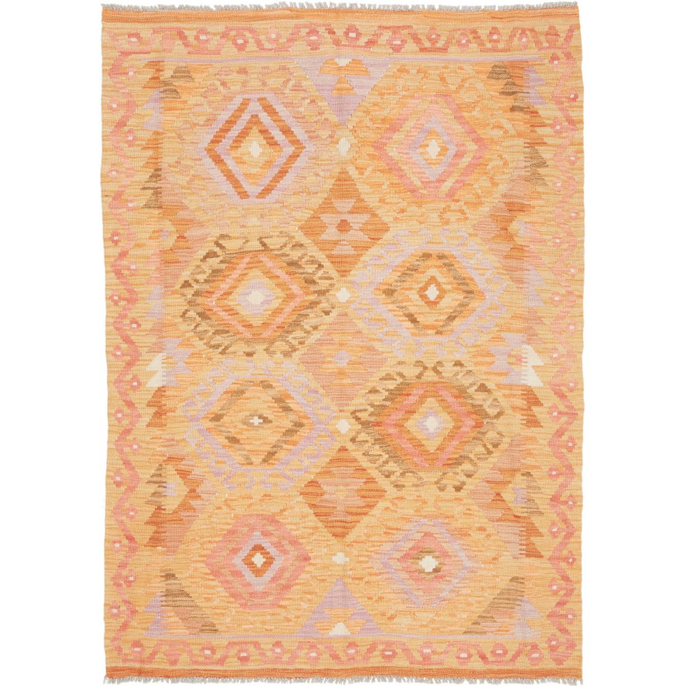 Tappeto Kilim Afghanistan marrone bianco 125x175