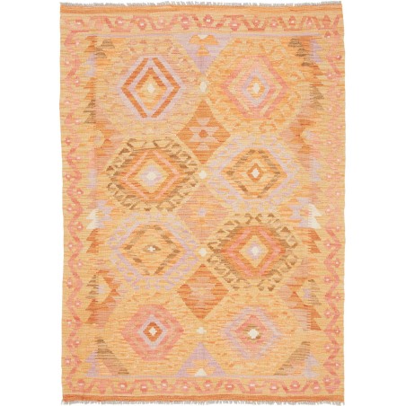 Tappeto Kilim Afghanistan marrone bianco 125x175