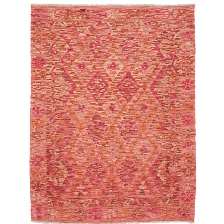 Tappeto Kilim Afghanistan rosso marrone 131x169
