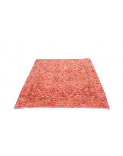 Tappeto Kilim Afghanistan rosso marrone 131x169