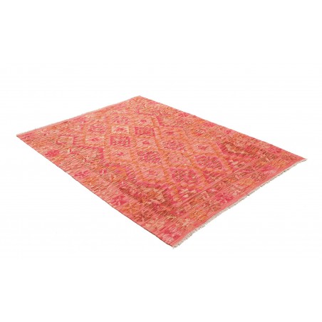 Tappeto Kilim Afghanistan rosso marrone 131x169