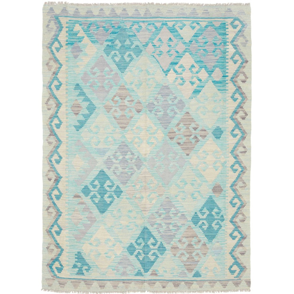 Tappeto Kilim Afghanistan beige blu 126x170