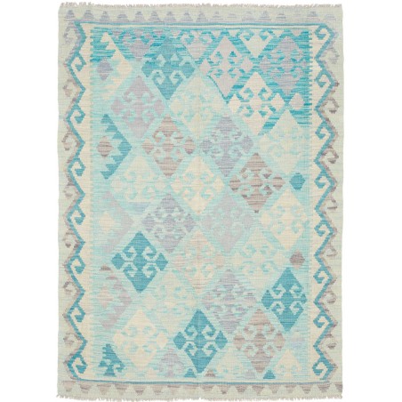 Tappeto Kilim Afghanistan beige blu 126x170