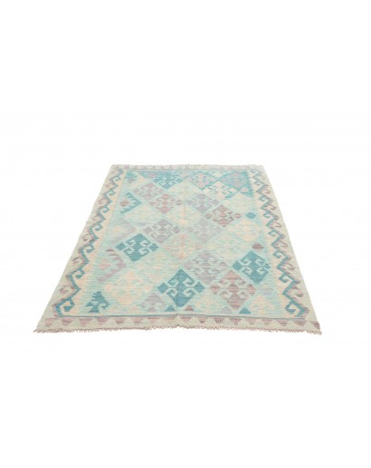 Tappeto Kilim Afghanistan beige blu 126x170