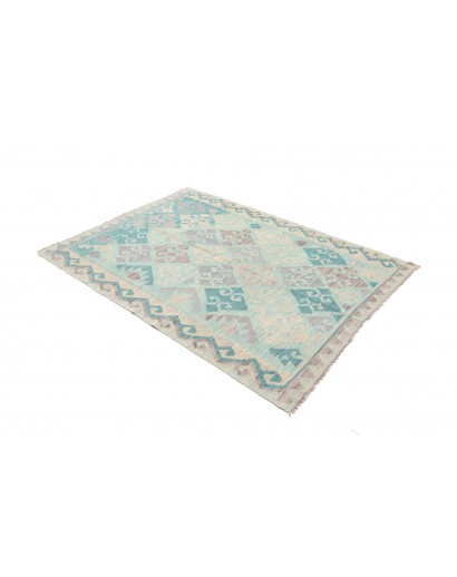 Tappeto Kilim Afghanistan beige blu 126x170