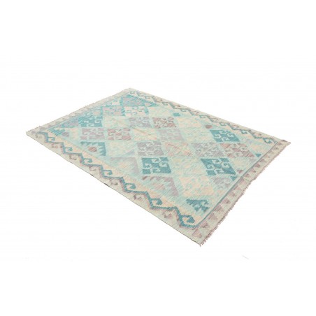 Tappeto Kilim Afghanistan beige blu 126x170