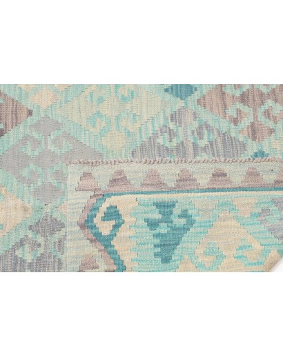 Tappeto Kilim Afghanistan beige blu 126x170