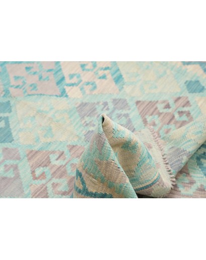 Tappeto Kilim Afghanistan beige blu 126x170