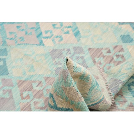 Tappeto Kilim Afghanistan beige blu 126x170