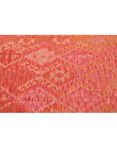 Tappeto Kilim Afghanistan rosso arancione 130x180