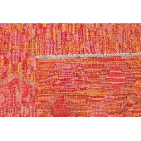 Tappeto Kilim Afghanistan rosso arancione 130x180