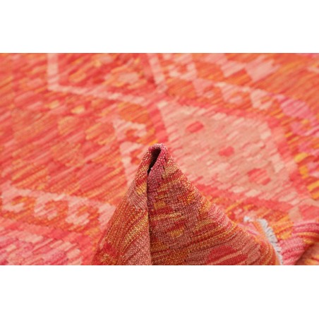 Tappeto Kilim Afghanistan rosso arancione 130x180