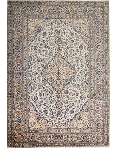 Tappeto Kashan Persia beige bianco 246x350