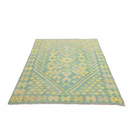 Tappeto Kilim Afghanistan azzurro giallo 128x182