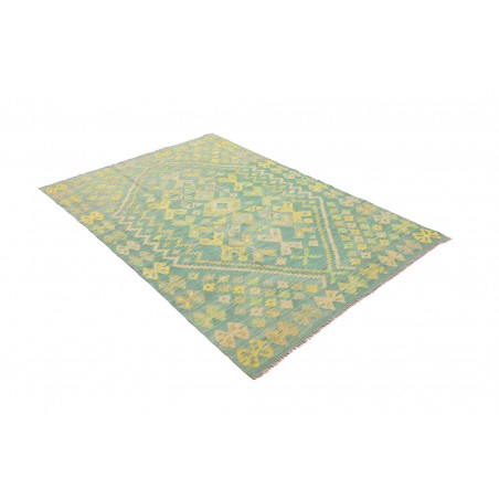 Tappeto Kilim Afghanistan azzurro giallo 128x182