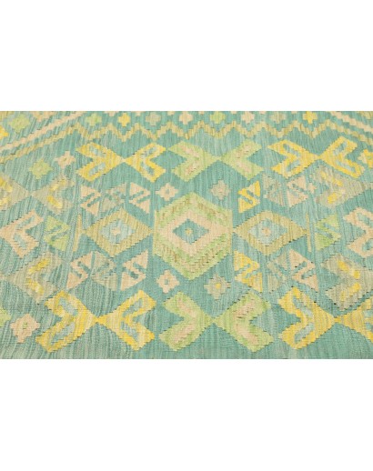 Tappeto Kilim Afghanistan azzurro giallo 128x182