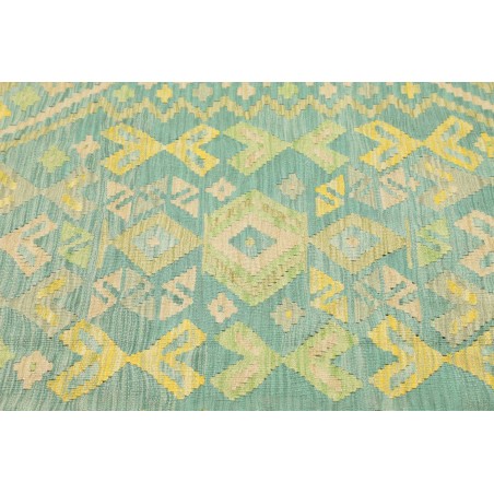 Tappeto Kilim Afghanistan azzurro giallo 128x182
