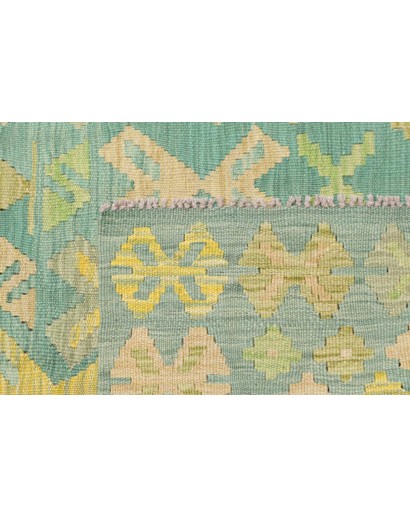 Tappeto Kilim Afghanistan azzurro giallo 128x182