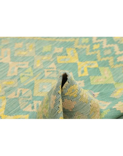 Tappeto Kilim Afghanistan azzurro giallo 128x182