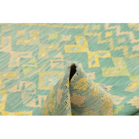 Tappeto Kilim Afghanistan azzurro giallo 128x182
