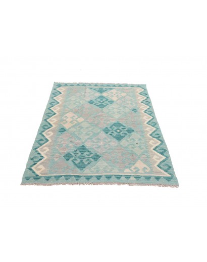 Tappeto Kilim Afghanistan beige blu 104x151