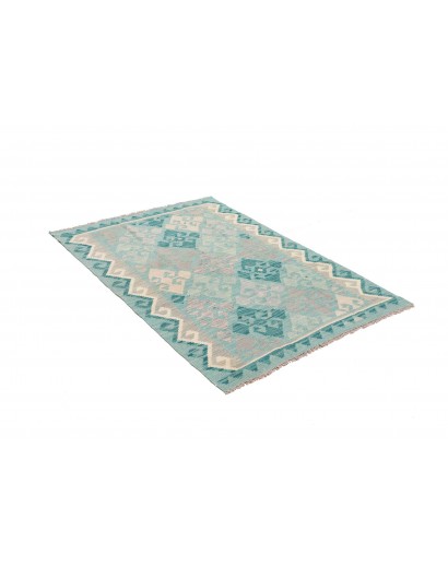 Tappeto Kilim Afghanistan beige blu 104x151