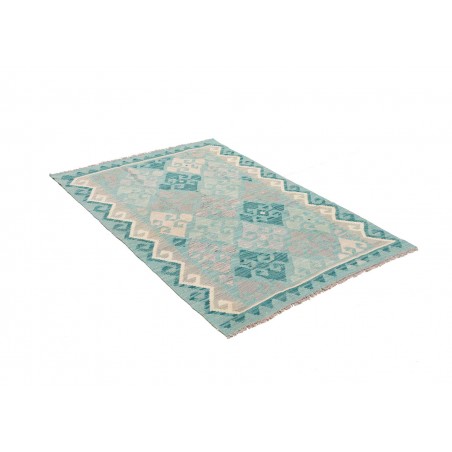 Tappeto Kilim Afghanistan beige blu 104x151
